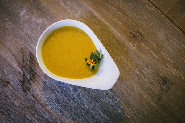 Kürbis-Kokos-Suppe
